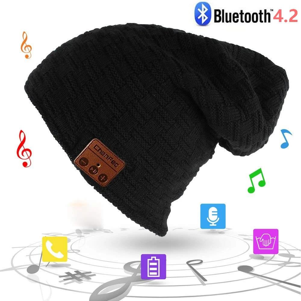 Best Christmas Gift Fashion Wireless Bluetooth Music Hat Cap Bluetooth Earphone Headphone Headset Speaker Mic Sport Knitted Hats
