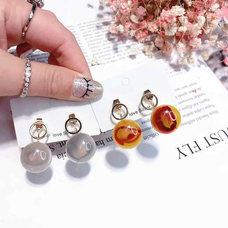 ball earring 925 silver pin Hypoallergenic fadeless fashion jewelry stud earrings for women girl gift