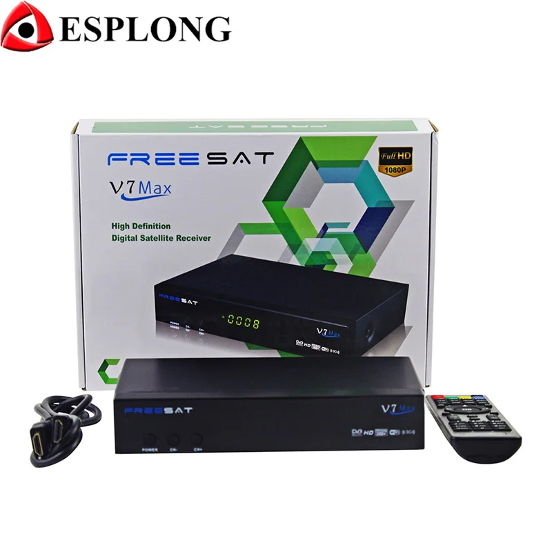 

[Genuine] Free sat V7 Max with USB Wifi 1080p Full HD DVB-S2 Satellite TV Receiver Support Newcamd PowerVu Set Top Box