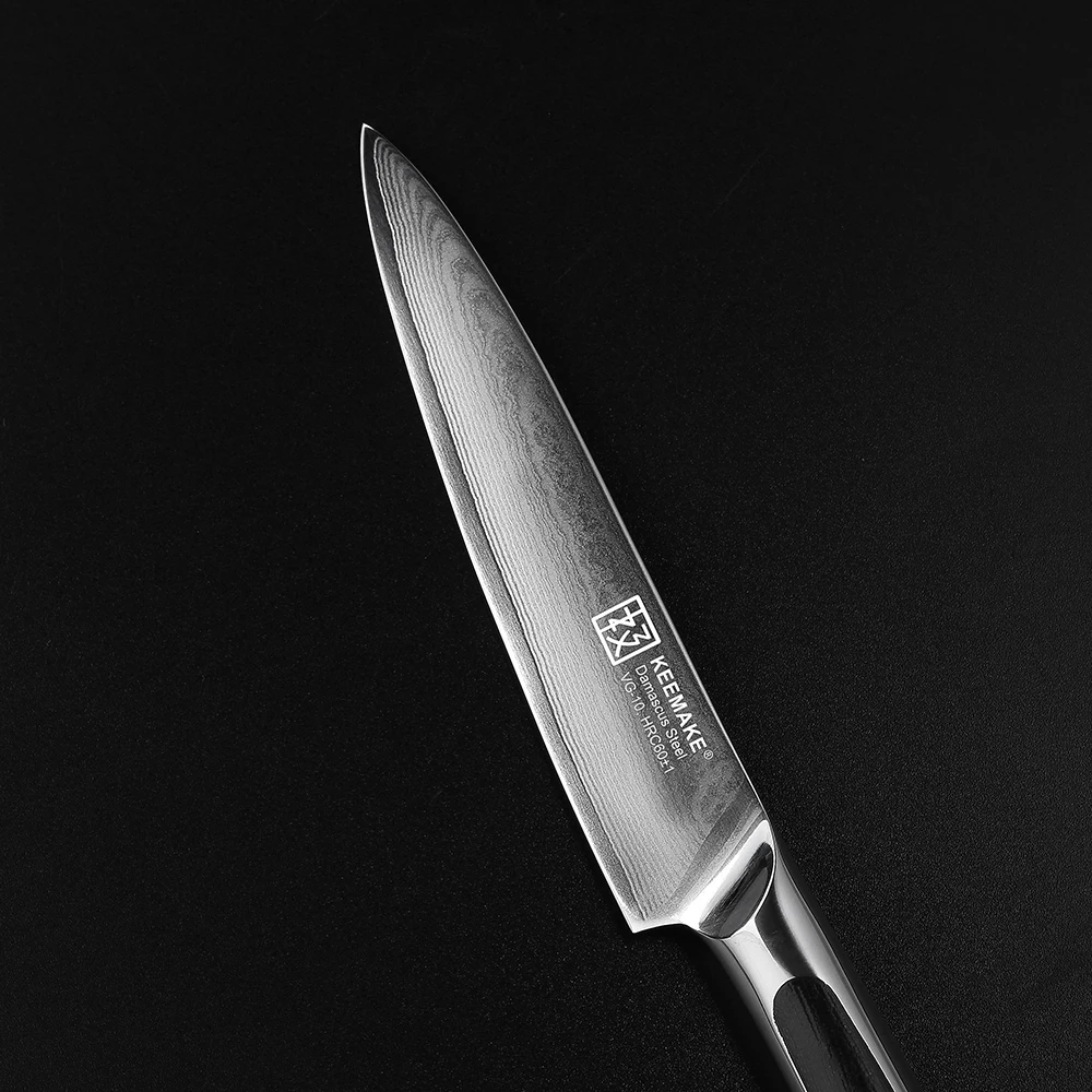 KEEMAKE 3 шт. набор кухонных ножей Santoku универсальный нож шеф-повара японский VG10 Дамасская сталь бритва острый поварской резак инструменты G10 Ручка