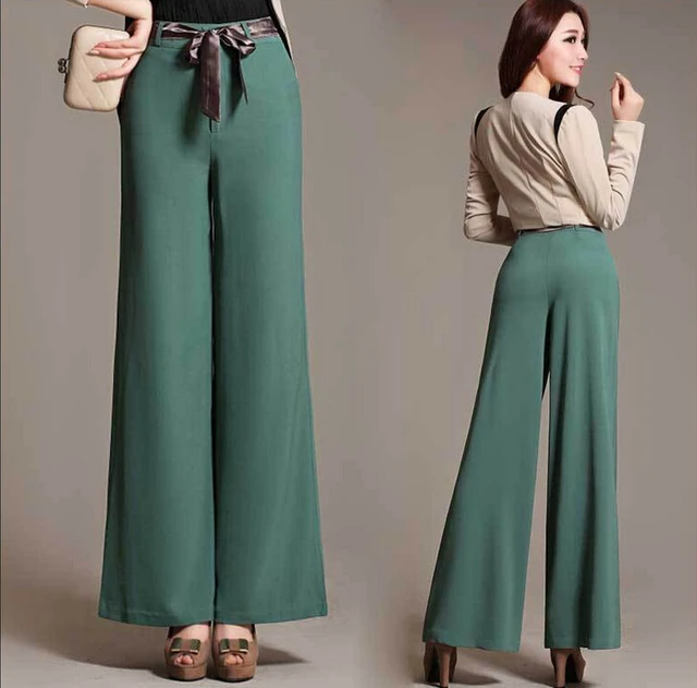 New fashion Women Palazzo Pants High Waist Wide Leg Pants