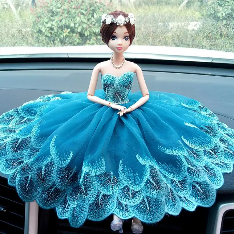 New Fashion Wedding Dress Doll Peacock Lace Barbie Doll Princess Doll Best Gift For Girl
