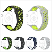 Силиконовый спортивный ремешок для Apple Watch 38 мм 42 мм 1:1 ремешок для Apple Watch серии 1 серия 2