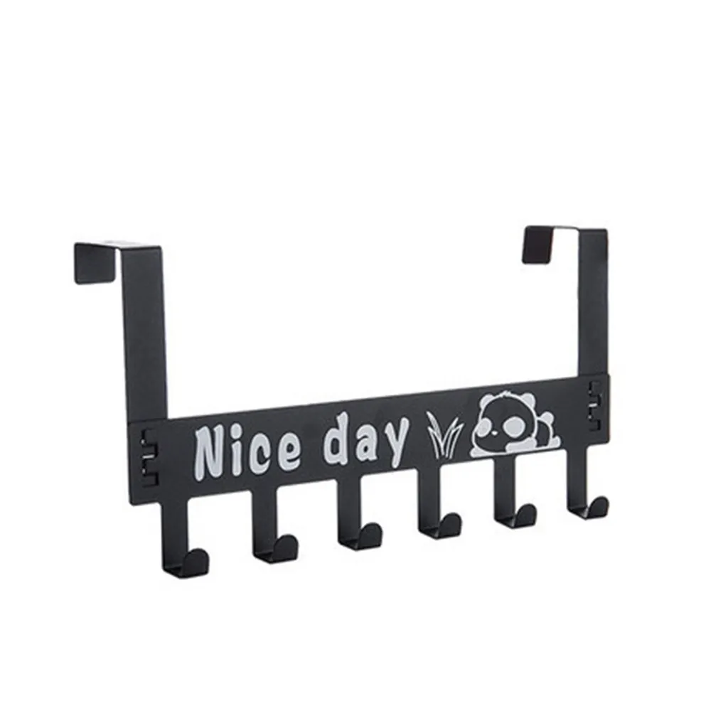 

Over-The-Door Hook Rack Metal Hanger Storage Holder Hanging Coat Hat Towel Bag Handoek Haak Gancho Puerta Home Improvement BL5