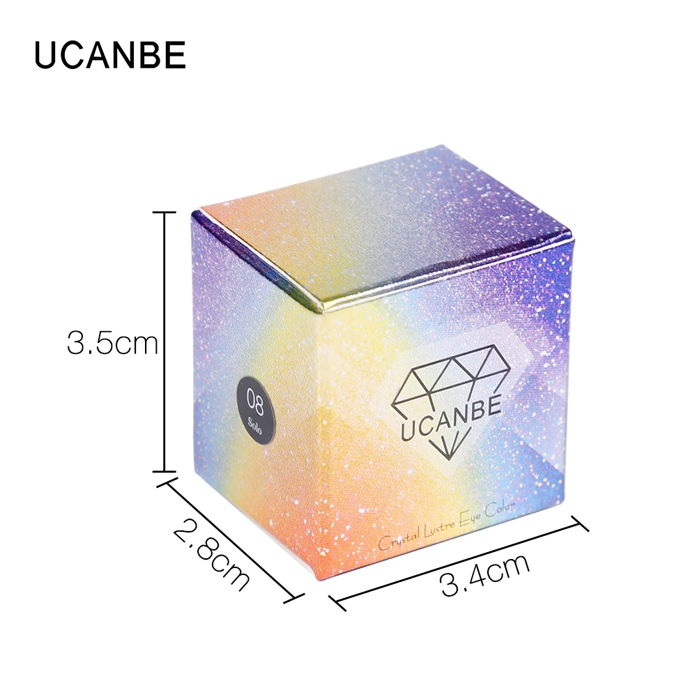 UCANBE, блестящие тени для век, 8 цветов, рассыпчатая пудра, пигменты, алмазный блеск, тени для век, водонепроницаемый макияж, металлический кристалл, пудра телесного цвета