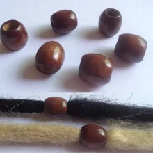 10 шт-20 шт африканские деревянные вязальные косы волосы Dread дредлок бусины трубчатые кольца для удлинители приблизительно 7 мм отверстие