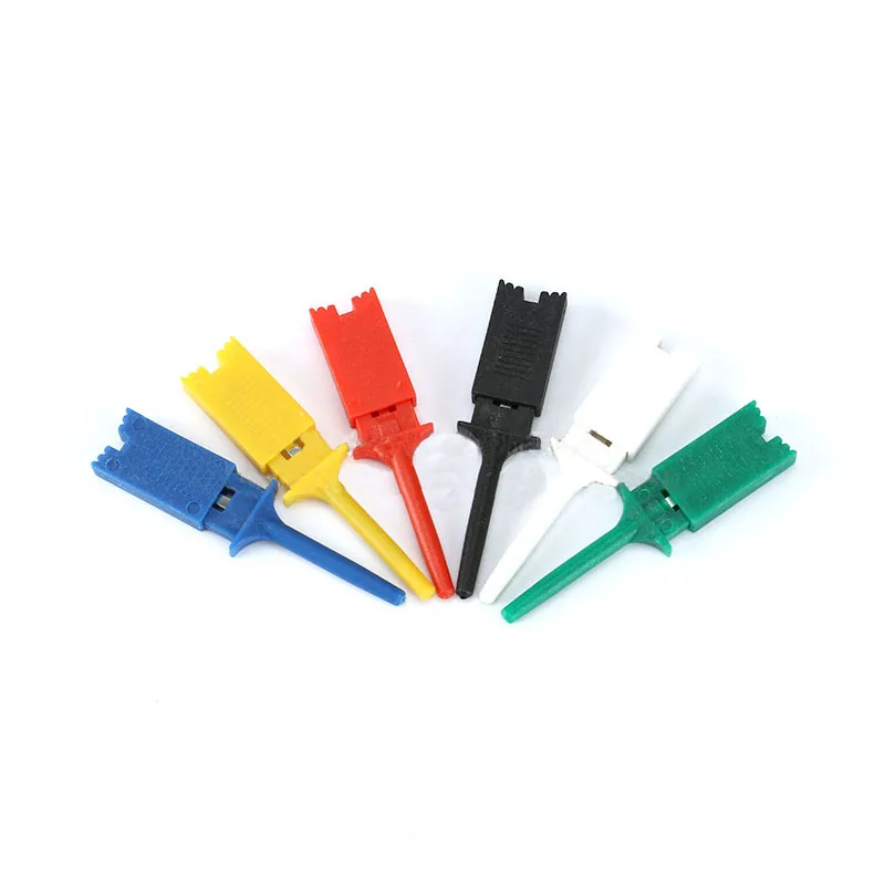 Free shipping 100pcs Insulation Materials Test Hook Clip kit Logic Analyzer Logic Test Clip Multimeter hook 5color*20pc