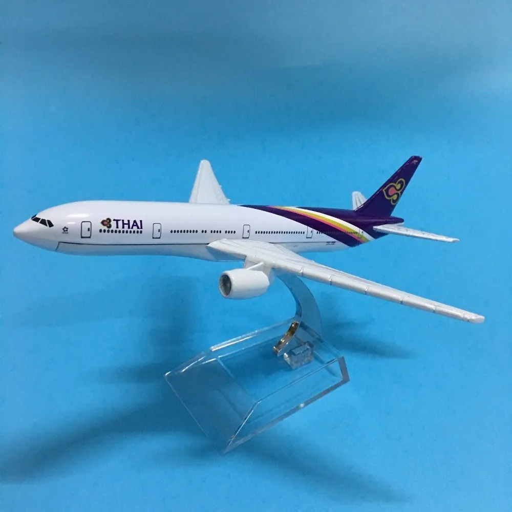 

JASON TUTU Plane Model Airplane Model 16cm Thai Boeing 777 Aircraft Model Diecast Metal Airplanes 1:400 Plane Toy Gift