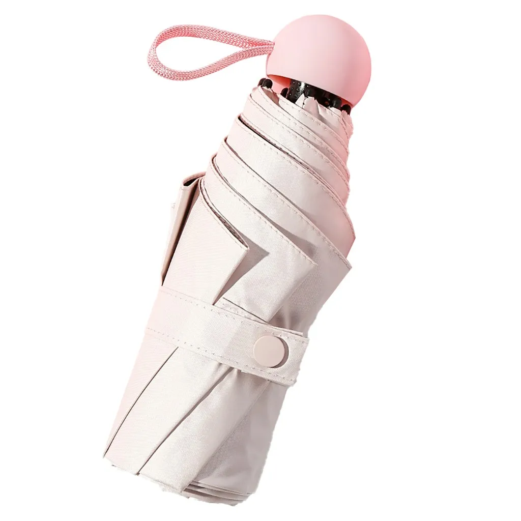 Модный складной зонт от дождя, женский подарок, мужской мини Карманный Зонтик для девочек, анти-УФ водонепроницаемый портативный туристическая капсула, зонтик laa30613