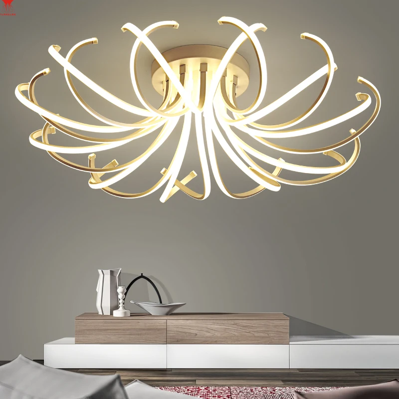 

Living Room Bedroom Modern Led Ceiling Lights White Color Aluminum avize AC85-265V lamparas de techo Ceiling Lamp Fixtures