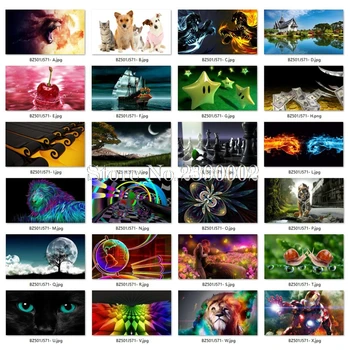 

5D Diy Diamond Painting Cross Stitch Cat Lion Tiger Boat Diamond Embroidery Scenery Mosaic Full Rhinestones Wall Stickers