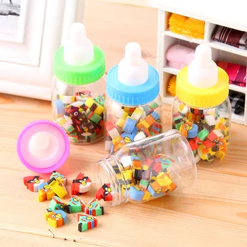 

1 bags/lot (25 pieces) Mini Cute Kawaii Cartoon Birds Erasers for kids School Supplies Creative Gift Free shipping 0727