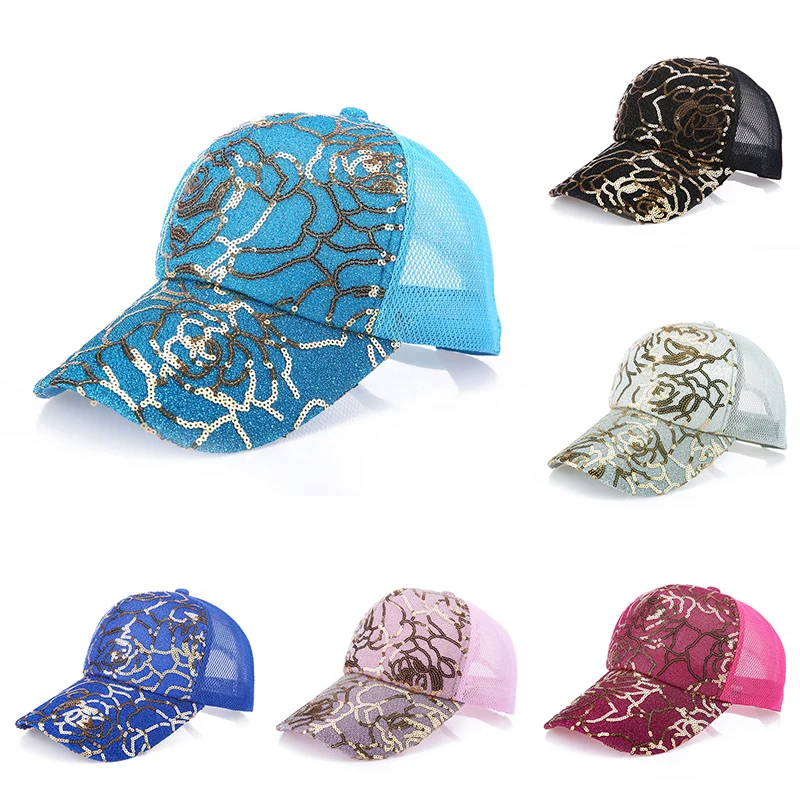 

LNRRABC Soft Lace Sun Protection Sport 1PC Fashion Unisex 8 Colors Printing Hot New Adjustable Baseball Hats Mesh Cap Women Men