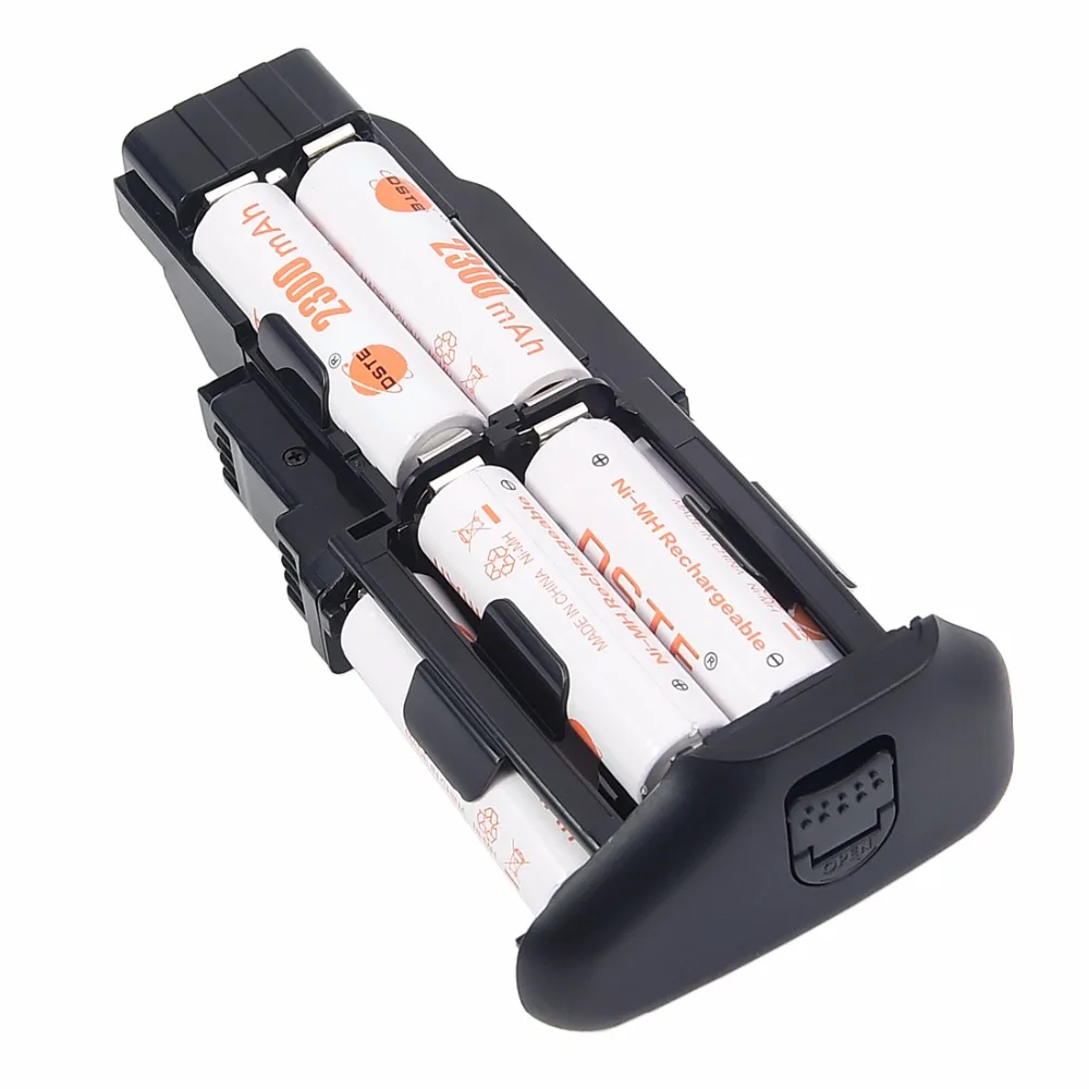 DSTE BG-E13 Battery Grip with 6pcs Rechargeable Batteries AA NI-MH Battery for Canon 6D Camera
