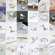 Перламутровые кольца, кольцо из стерлингового серебра 925 пробы, Монтажное кольцо, пустые DIY ювелирные изделия, более 30 стилей, подарок DIY PR033