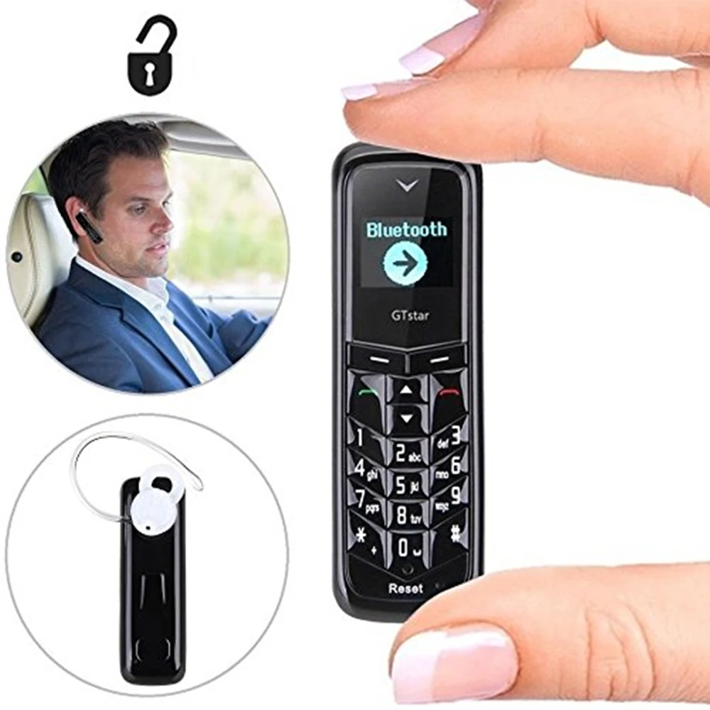 

HUACP GTSTAR BM50 Mini Mobile Cell Phone Unlocked Bluetooth Dialer Earhook Handsfree Headset Earphone Support SIM Card BM10 xiao