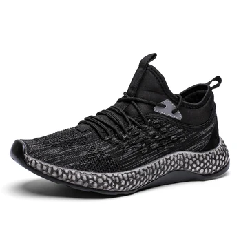 

Weaving Men Running Shoe 2019 Breathable Ultraweight Male Sneaker Outdoor Tennis Sport Shoe Stylish Four Season Athletic Jogging
