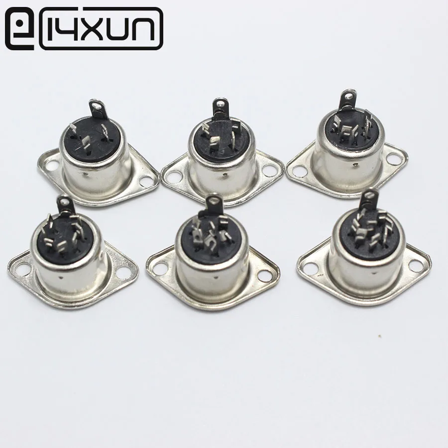 EClyxun 1 шт. металлический разъем Din 3 4 5 6 7 8 Pin корпус с 2 отверстиями для паяльника|4 pin