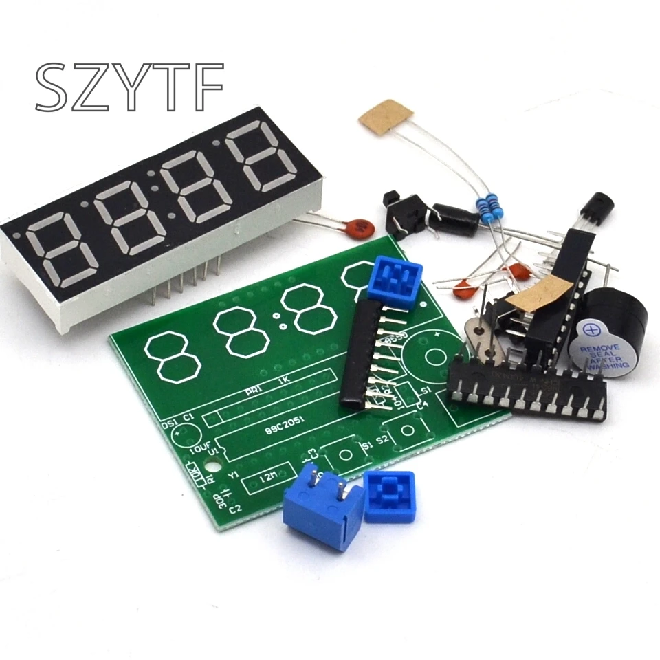4 Bits Electronic Clock Electronic Production Suite DIY Kits Electronic Clock W2