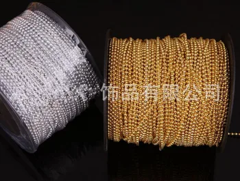 

holiday supplies ,90meters/lot 3mm Gold, silver color string of beads pearl Beads Garland Wedding Centerpiece party decoration