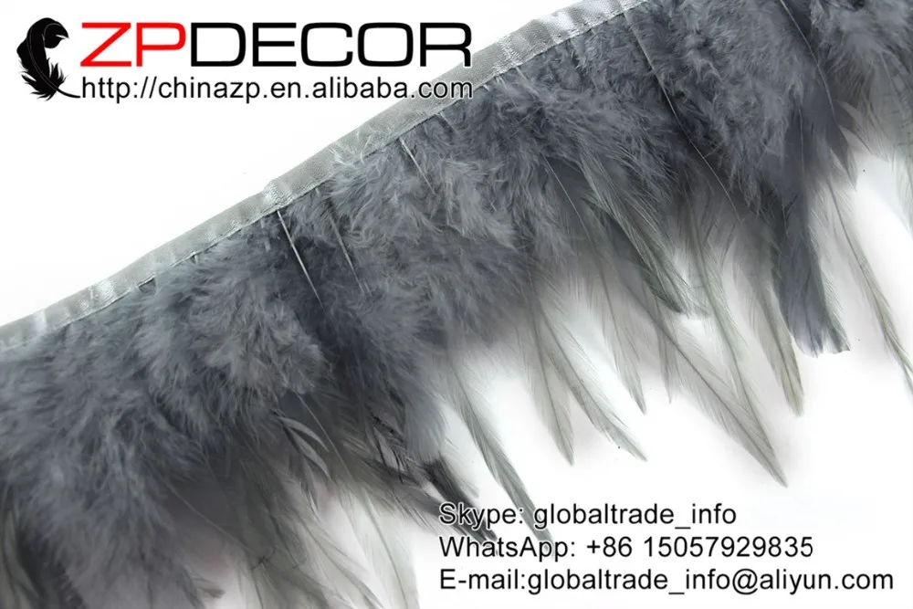 Gray Rooster Saddle Feather Trim (4)