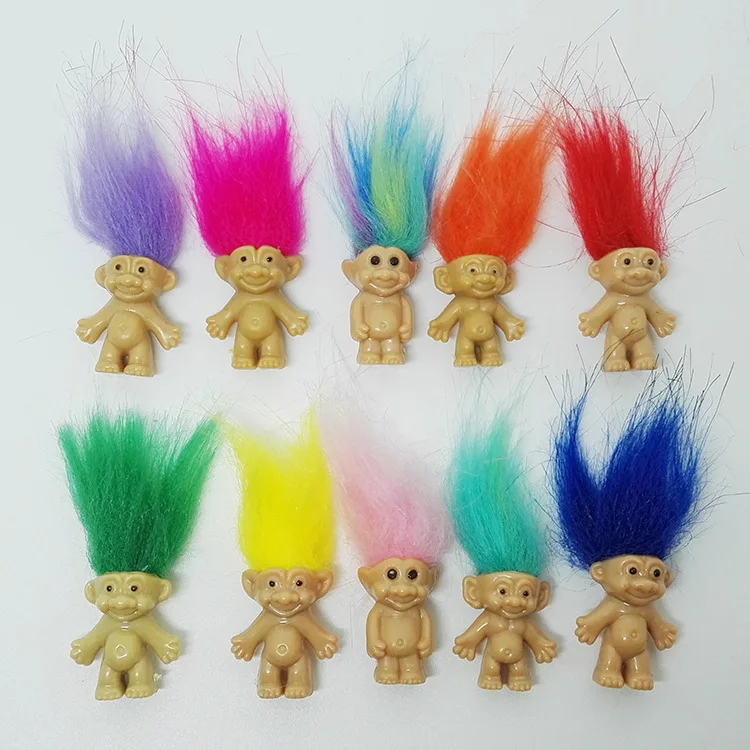

5pcs/lot Colorful Hair Troll Doll Family Members Daddy Mummy Baby Boy Girl Leprocauns Dam Trolls Figure Toy Gifts Happy Family