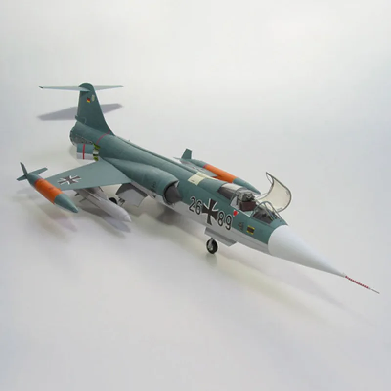 

DIY 3D F-104G Fighter Plane Aircraft Paper Model Assemble Hand Work Handmade Kids Toys Gift 1:33