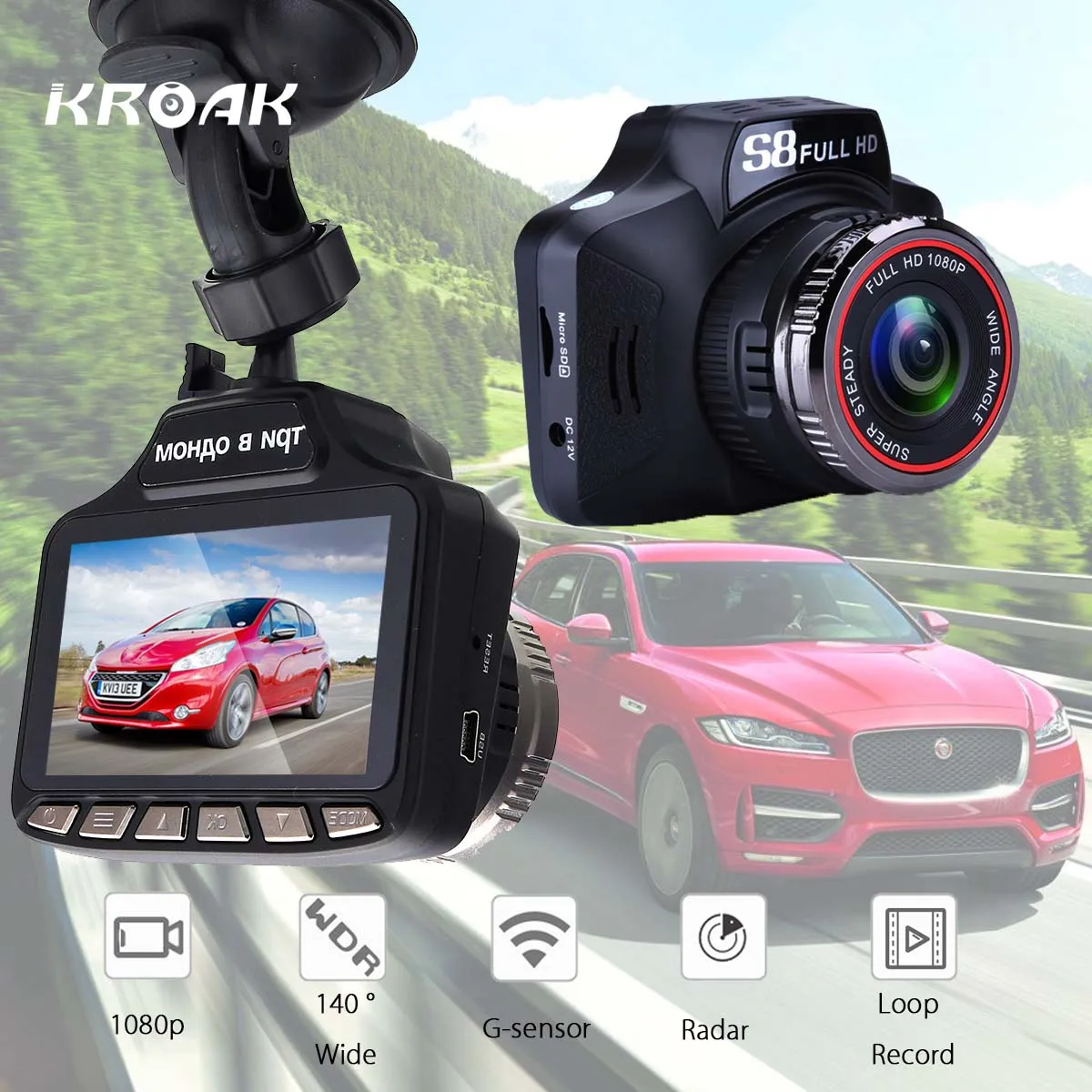 

3.3 inch Screen Full HD 1080P Car DVR Camera Mini 140 Degree Wide-Angle Car DVR Dash Cam with GPS & Night Vision Video Recorder