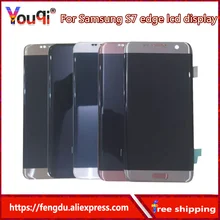 Youqi AMOLED For s7 edge G935F Display For SAMSUNG Galaxy S7 plus G935V with frame LCD Touch Screen Digitizer Assembly + Frame
