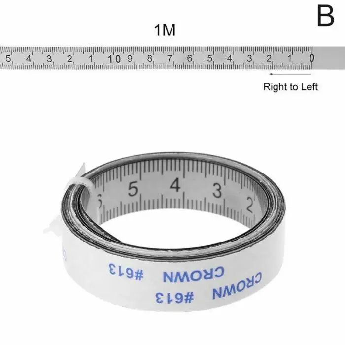 'Best' нержавеющая сталь направляющая для резки ленты измерения самоклеящаяся Метрическая линейка 889