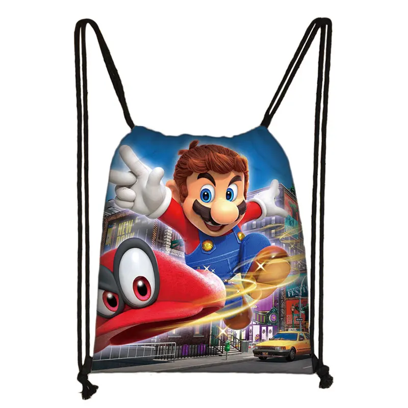 Mario Sonic Boom Hedgehogs 3D Drawstring Bag Printing Backpack Daily Casual Boys Girls knapsack Drawstring Bags - Цвет: 018