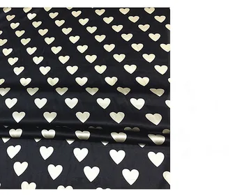 

Black and white love group elastic silk crepe satin fabric mulberry silk plain crepe satin fabric