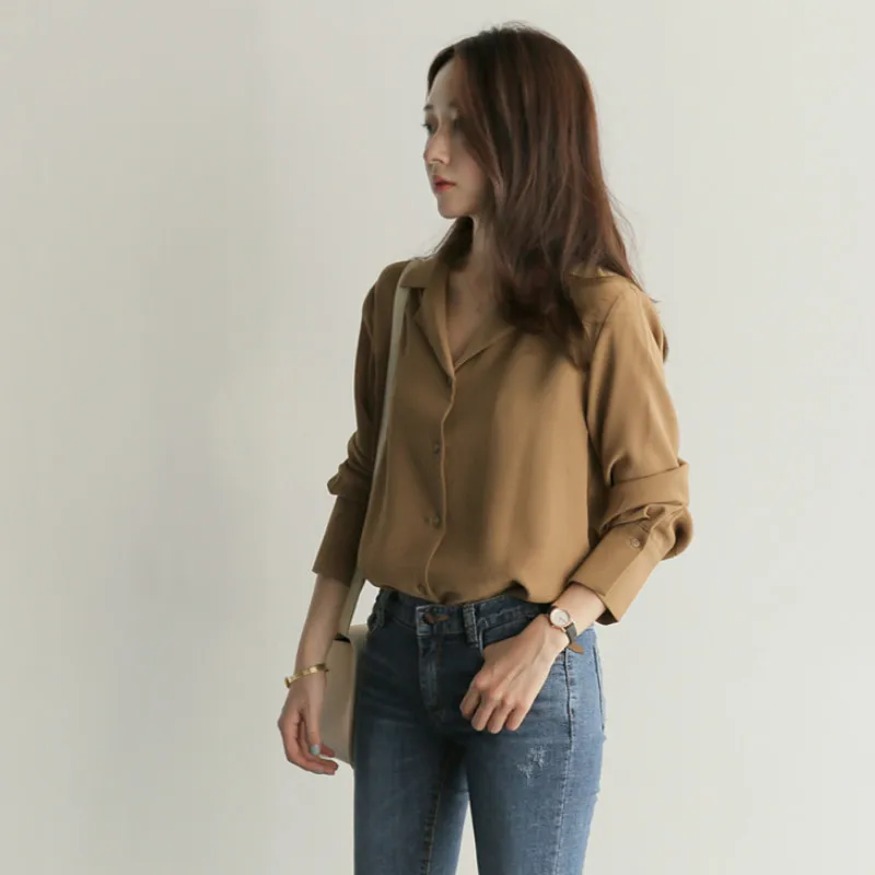 المرأة الصيف طويلة الأكمام الشيفون البلوزات السيدات قمم واحدة الصدر قميص فضفاض زائد حجم Blusas Camisas Camiseta موهير