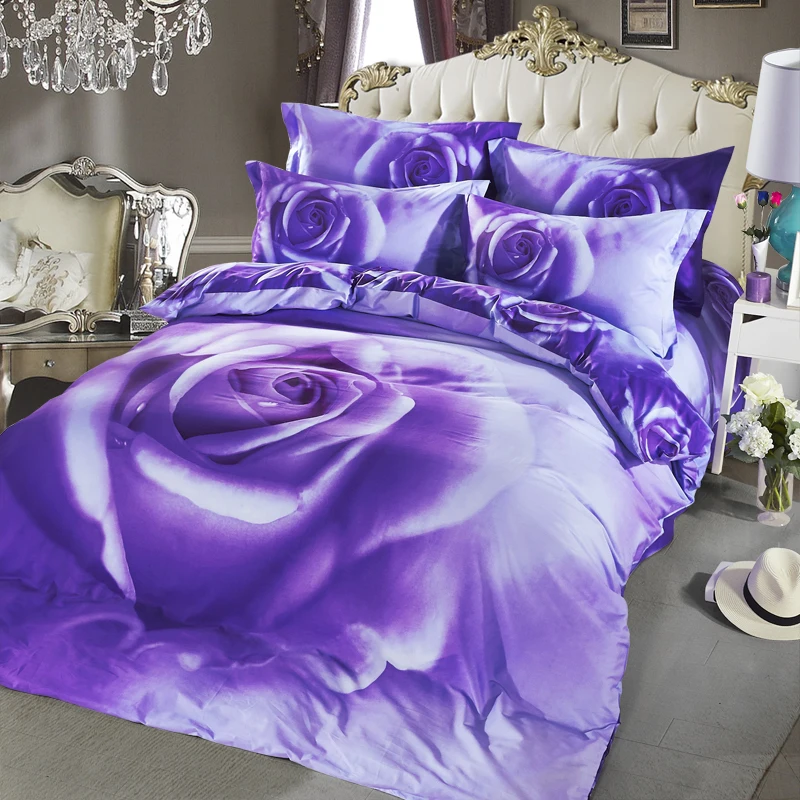 Buy ARNIGU Purple Flower printed Duvet Cover set Queen