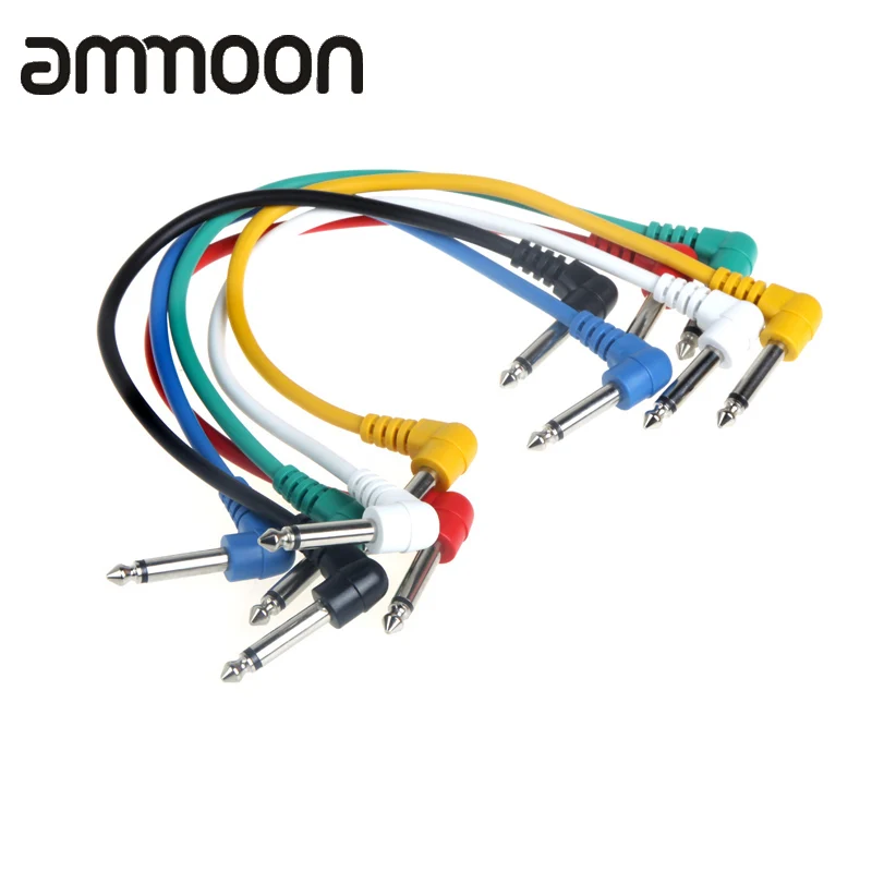 Кабель для гитары 6 шт./компл. разноцветные гитары|cable midi to usb|angle displacementangle cutter |