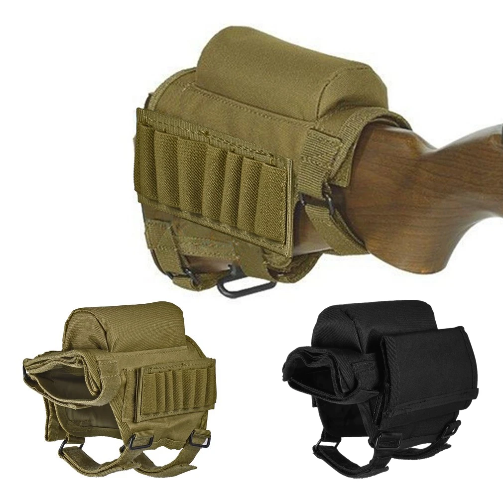 

Portable Adjustable Nylon Tactical Butt Stock Cheek Rest Pouch Bullet Holder Bag Outdoor Hunting Buttstock Bag Hot