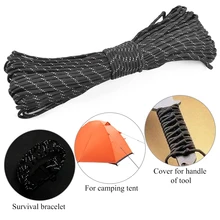 31 м/100 футов отражающий Паракорд Guyline веревка для палатки 4 мм 9 нитей ядер Паракорд парашютный шнур шнурок для выживания кемпинга альпинизма