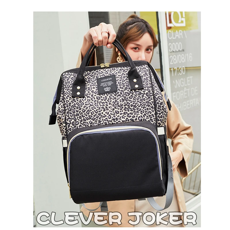 

Diaper Bag Backpack For Moms Travel Outdoor Leopard Baby Care Nappy Bag Baby Stroller Organizer Maternity Bag Baby Bags For Moms