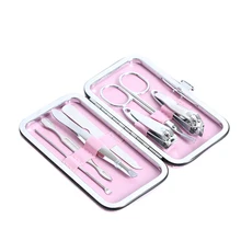 Новинка, 7 шт./компл., женские модные маникюрные инструменты для маникюра из нержавеющей стали, инструменты для ремонта ногтей, портативный ремонт ногтей