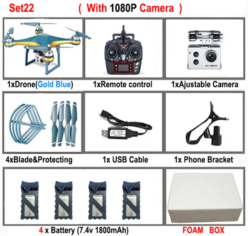 K10 gps 5G Wifi FPV RC Дрон с регулируемой камерой 720 P/1080 P 25 минут время полета низкая мощность возврат вертолет RC Квадрокоптер игрушки - Цвет: Set22