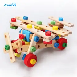 Монтессори Детские игрушки деревянные модель Конструкторы гайка-комбинация обучение образовательный Дошкольный обучение Brinquedos Juguets