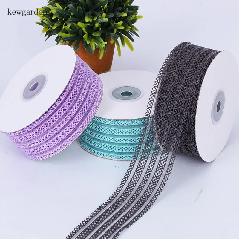 

Kewgarden 1-1/2" 38mm 1" 25mm Hollow Elasticity Satin Ribbons Handmade Tape DIY Bowknot Ribbon Packing Riband 10 Yards /Roll