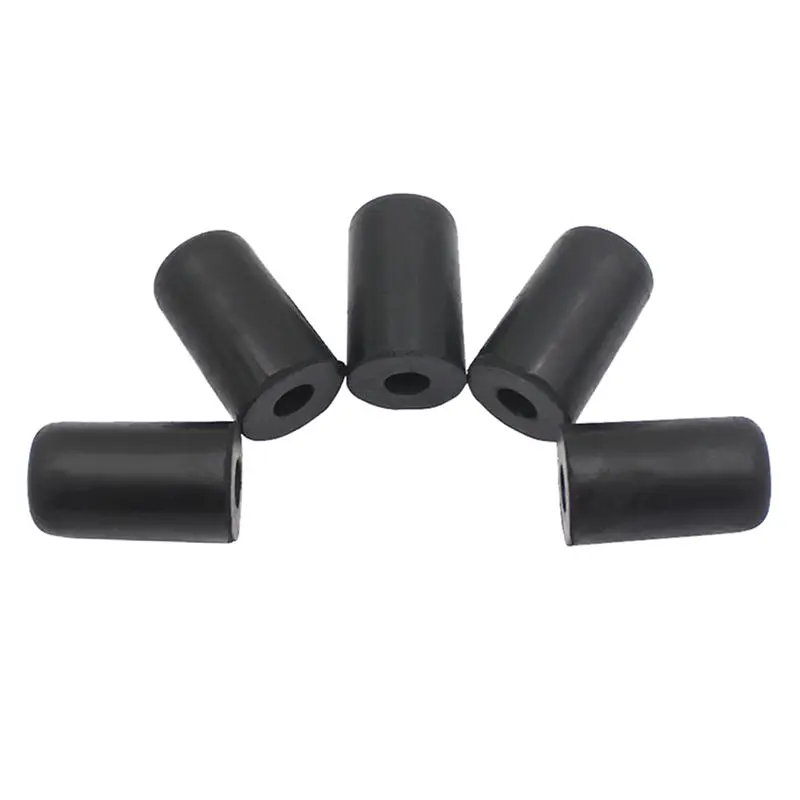 5 Pcs Cello Endpin Tip Protector Rubber Cello tail pin case Tip Cap Protector Non-Slip Mat For Cello Stringed Violin Parts - Цвет: Black