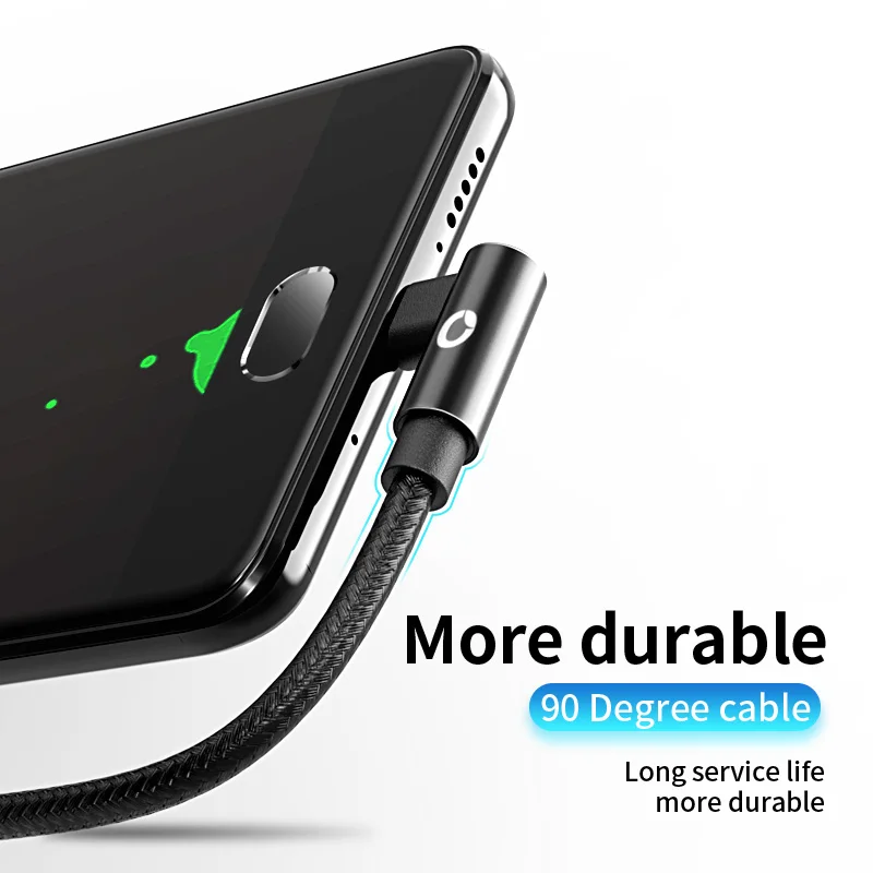 PZOZ 5A usb-c cable USB tipo C 90 Grado de carga rápida para Huawei P20 P10 amigo 20 Pro 10 nova 2 s cargador usb-c Tipo de datos-c cable