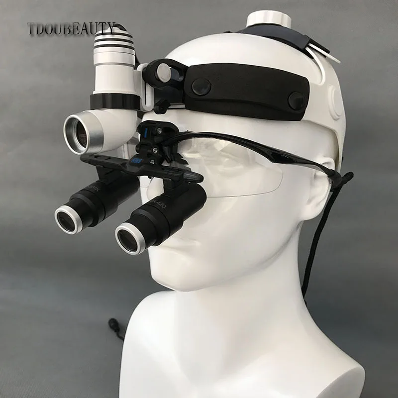 TDOUBEAUTY 3W LED Surgical Head Light Dental Headlight AC/DC +Kepler