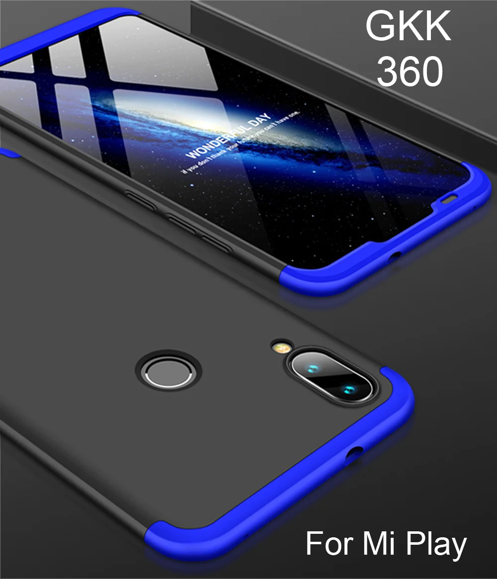 

GKK Case For Xiaomi Mi Play 360 Full Protection Cover Ring Holder Finger Grip