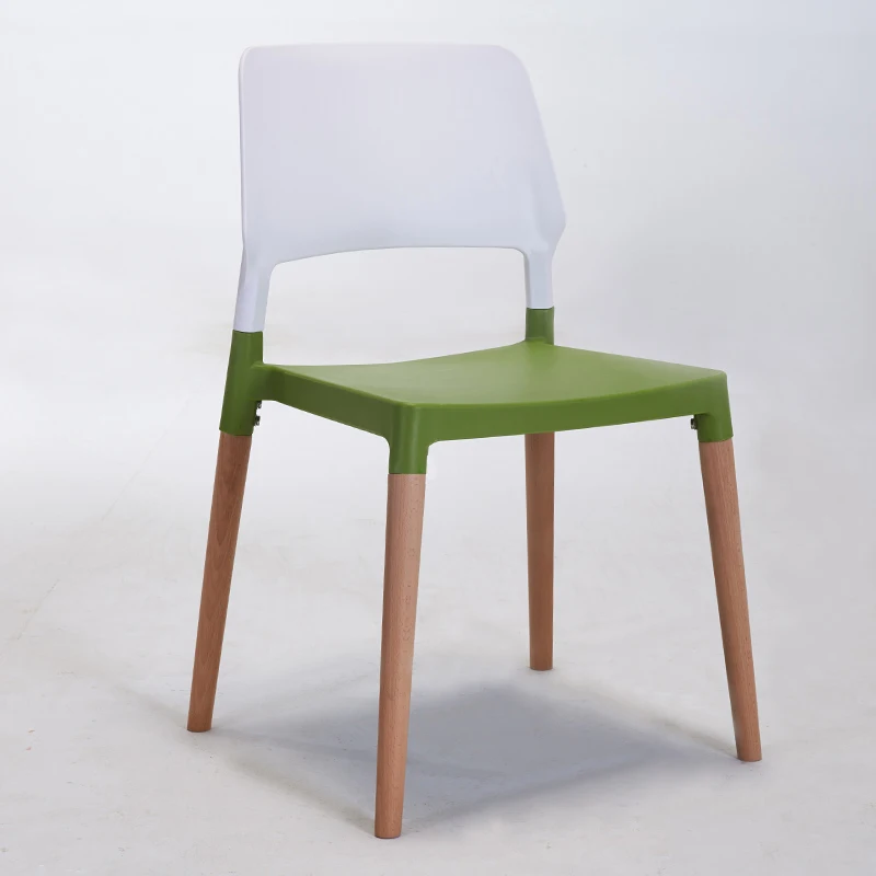 Скандинавское дерево пластиковый стул задняя часть стула, современный и сокращенный модный стул для отдыха, стул кофе - Цвет: see chart