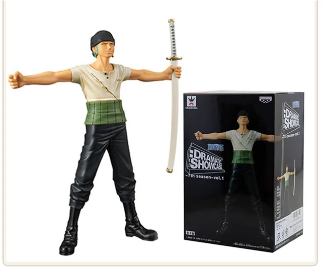 Special Price One Piece Action Figure Roronoa Zoro PVC Figure 160MM DRAMATIC SHOWCASE One Piece Zoro Model Toy Doll Figuras Anime One-piece