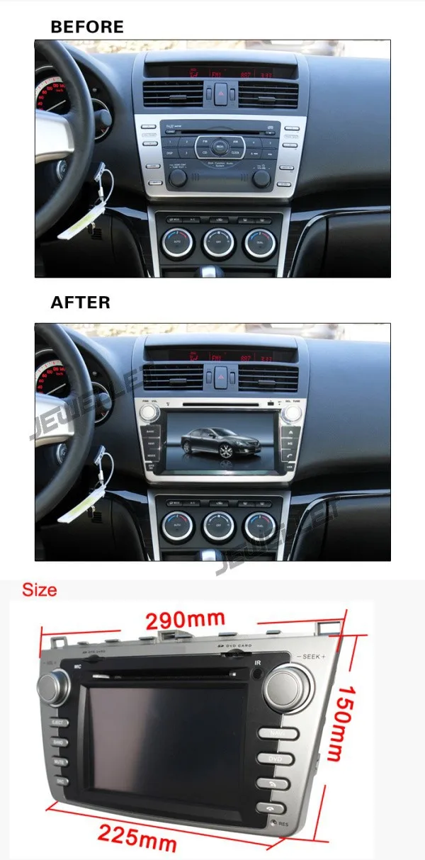 Flash Deal Quad core 1024*600 HD screen Android 9.0 Car DVD GPS radio Navigation for Mazda 6 2009-2013 with 4G/Wifi,DVR,1080P 0