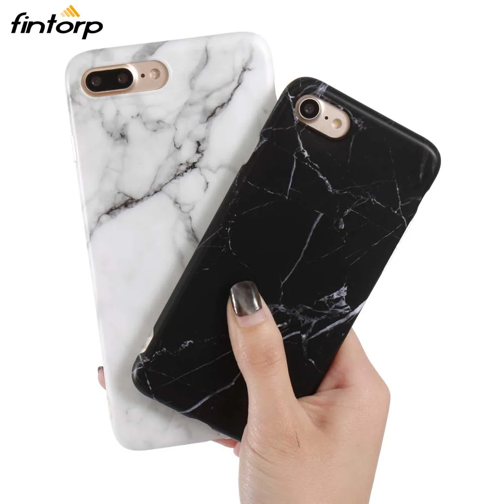 

Fintorp Marble Stone Soft TPU Cases For Apple iphone 8 7 Plus X 6 S Plus Full Cover For iPhone 7 Back Phone Covers Coque